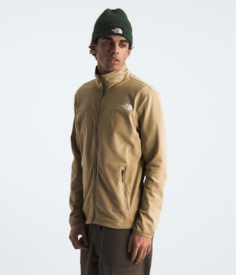 Fleece TNF Herren Cedar Trail Grid Full Zip Khaki Stone