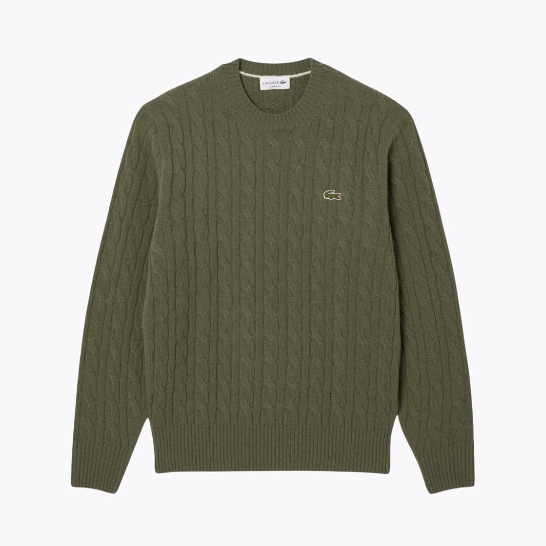 Pull col rond en laine cardée torsadée LC