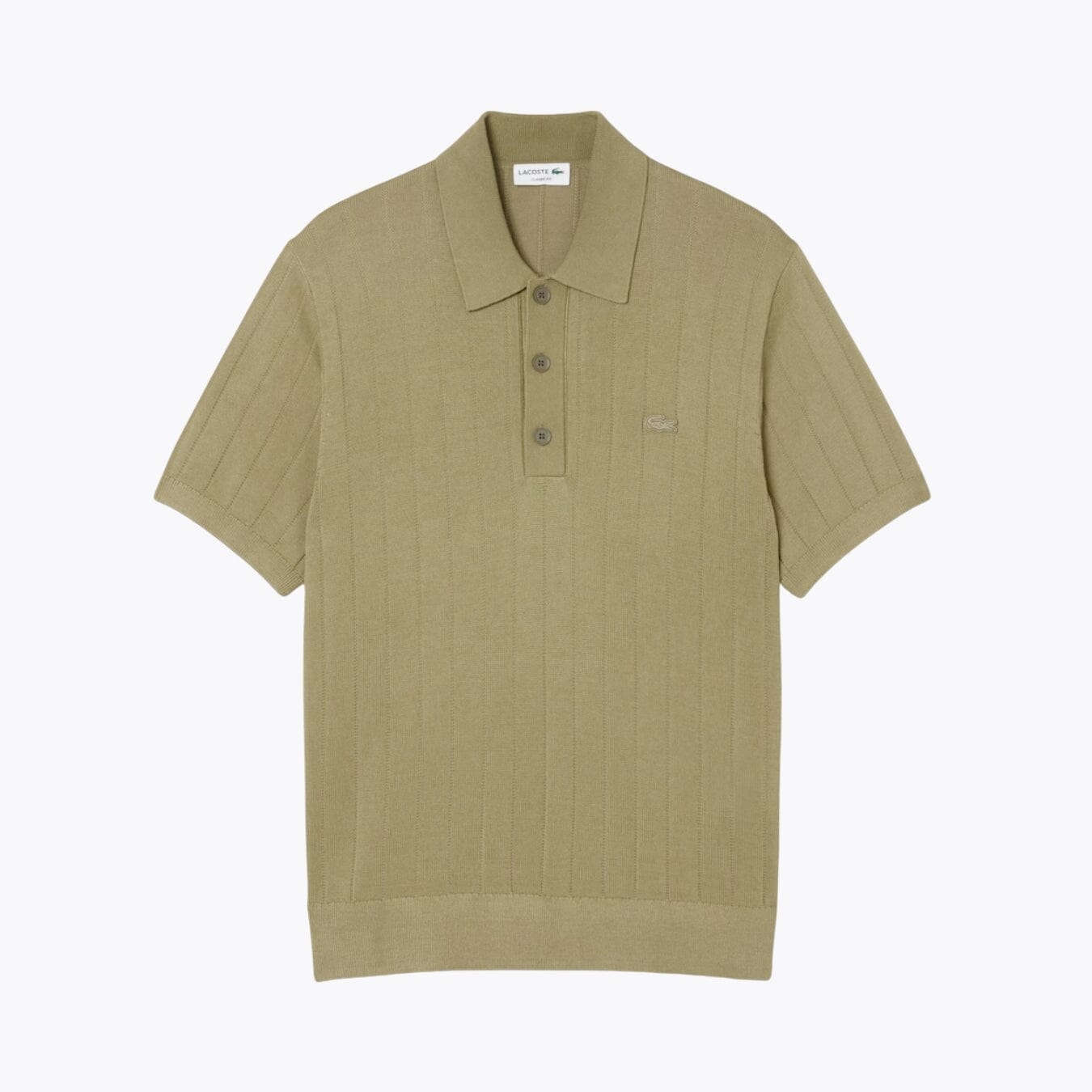 Chandail à col polo en tricot côtelé fluide LC