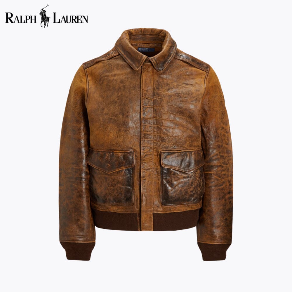 Blouson d'aviateur en cuir RL