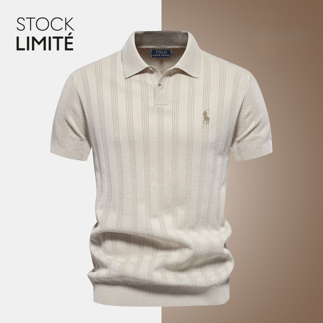 RL Exklusives Herren-Polohemd aus strukturierter Strickware