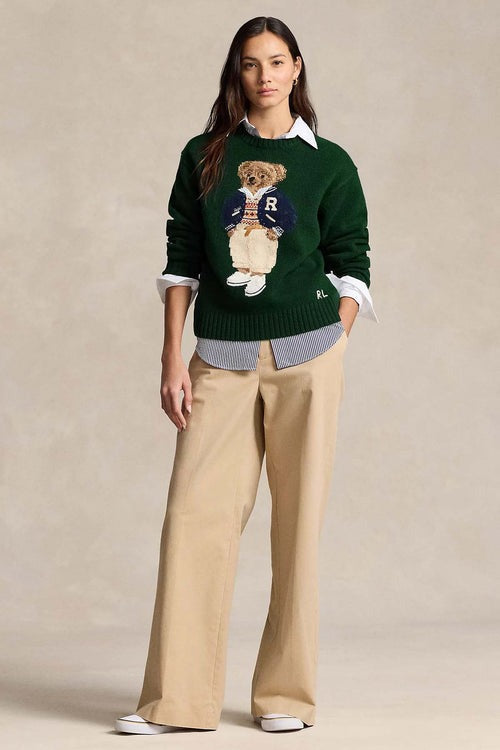 RL Pullover | Polo Bear Grün