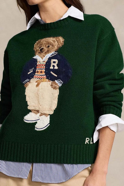 RL Pullover | Polo Bear Grün