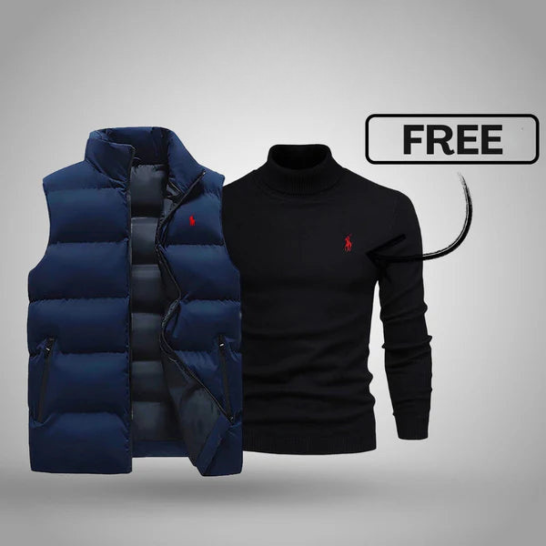RL Herrenweste + Gratis-Pullover (Ausverkauf)