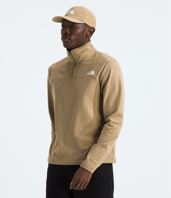 Fleece TNF Herren Cedar Trail Grid 1/4 Zip Khaki Stone
