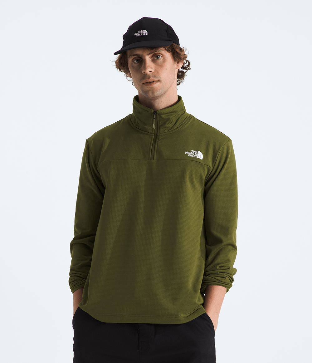 Fleece TNF Masculino Cedar Trail Grid 1/4 Zip Forest Olive
