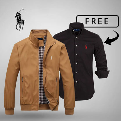 RL Casual Zip-Up Bomber Premium + FREE Jumper or Shirt (Your Choice)