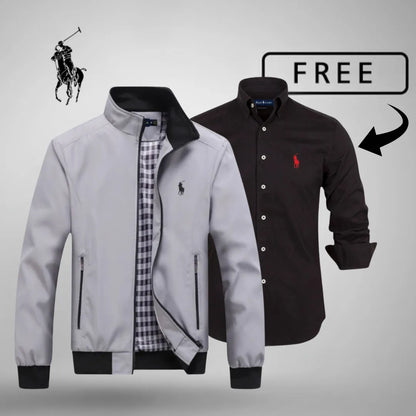 RL Casual Zip-Up Bomber Premium + FREE Jumper or Shirt (Your Choice)