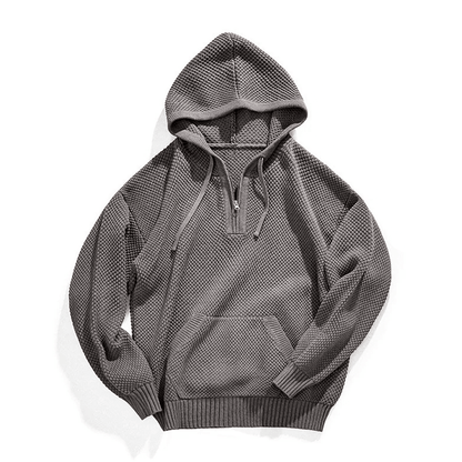 Rockfella Half-Zip Knitted Hoodie