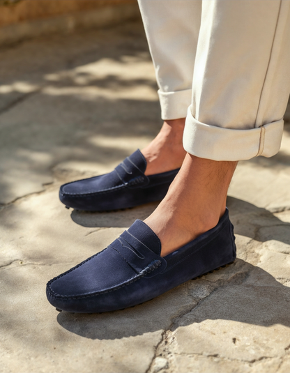 Mocassin de conduite en daim