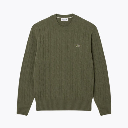 Pull col rond en laine cardée torsadée LC