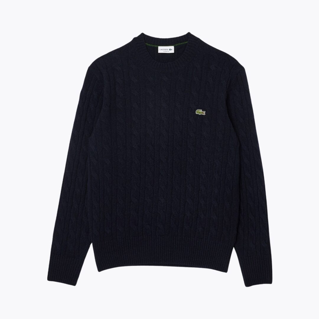 Pull col rond en laine cardée torsadée LC