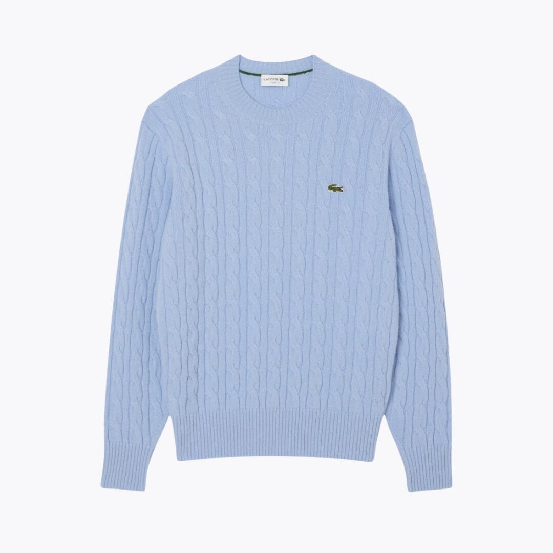 Pull col rond en laine cardée torsadée LC