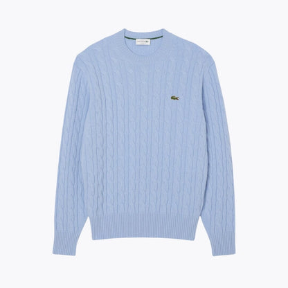 Pull col rond en laine cardée torsadée LC