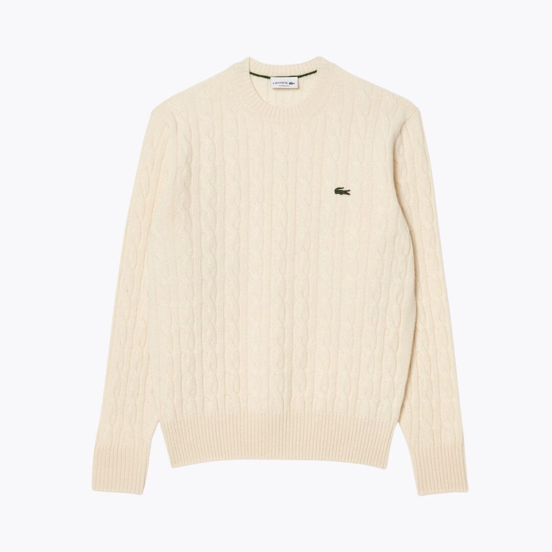 Pull col rond en laine cardée torsadée LC