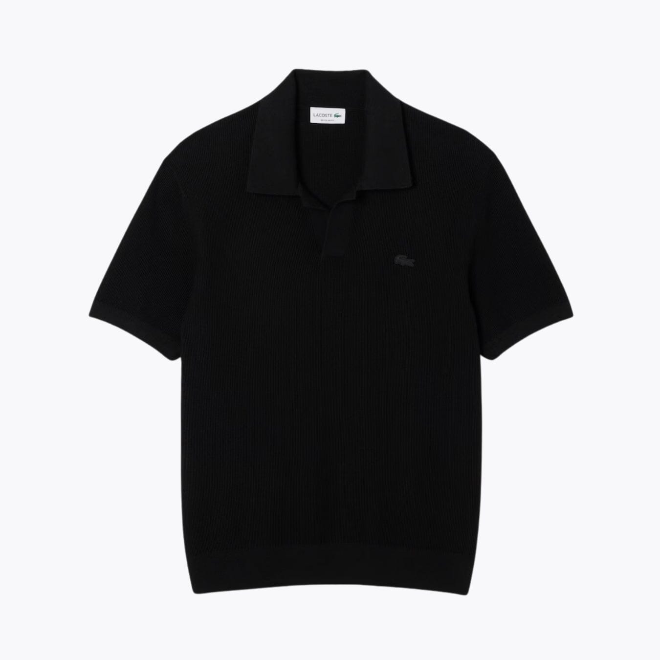 Pull en maille mélangée coton col polo ouvert LC