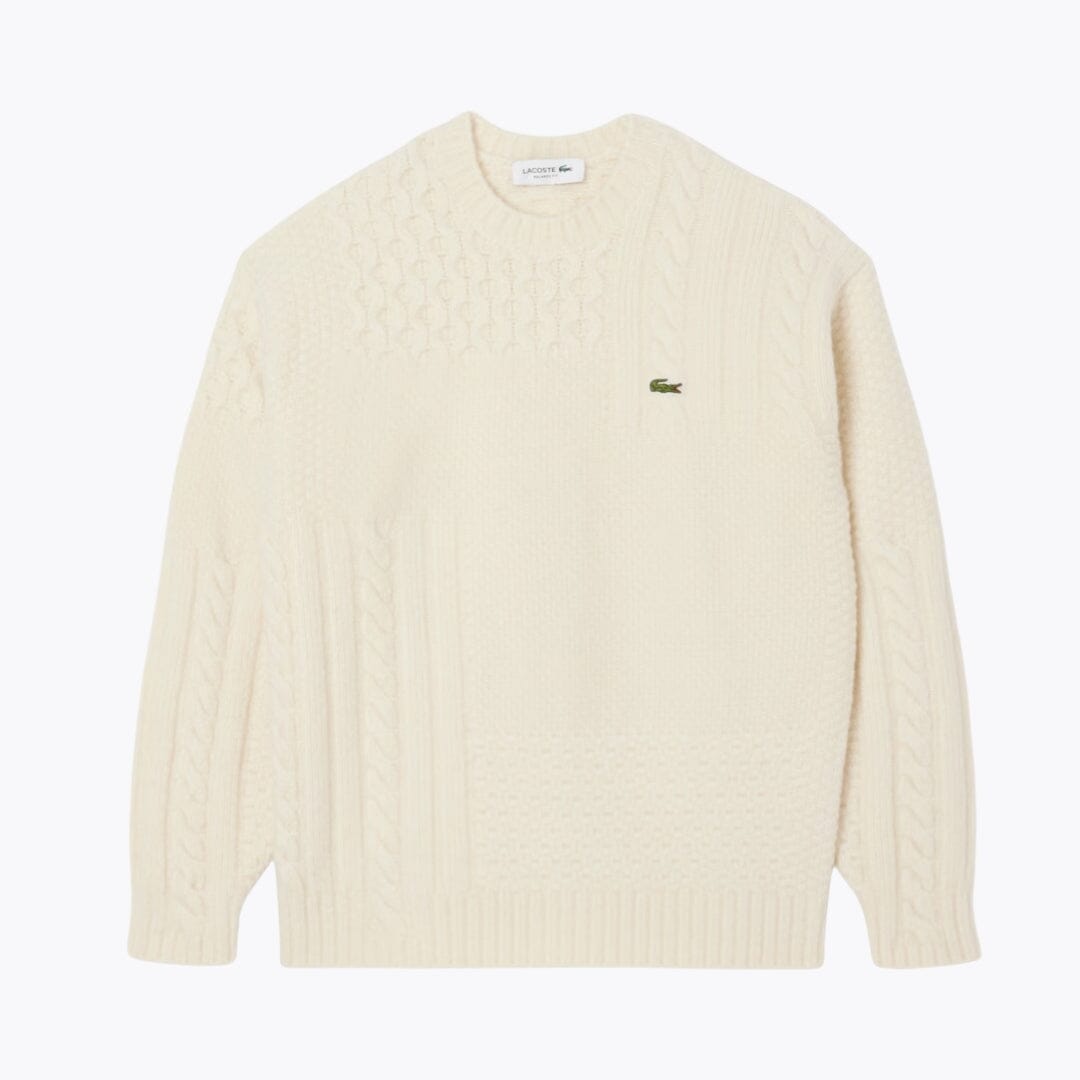 LC Wollpullover mit Patchwork-Effekt und lockerer Passform