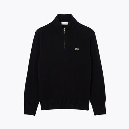LC Strickpullover mit hohem Reißverschluss aus gekämmter Wolle