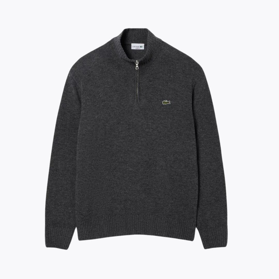 LC Strickpullover mit hohem Reißverschluss aus gekämmter Wolle
