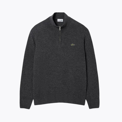 LC Strickpullover mit hohem Reißverschluss aus gekämmter Wolle