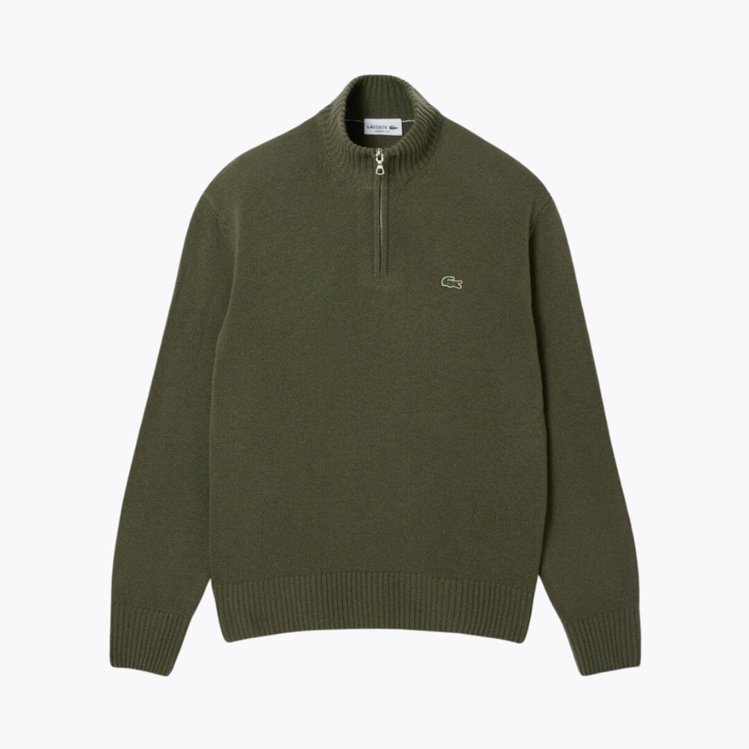 LC Strickpullover mit hohem Reißverschluss aus gekämmter Wolle