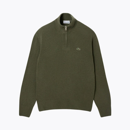 LC Strickpullover mit hohem Reißverschluss aus gekämmter Wolle