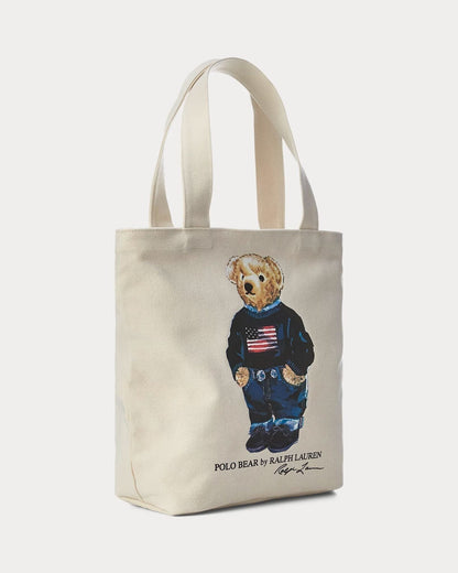 RL Polo Bear Baumwoll-Canvas-Tragetasche