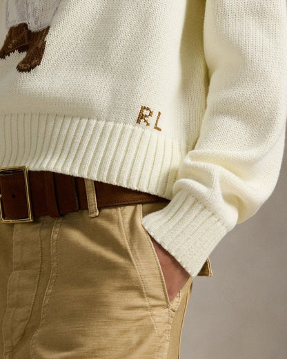 RL Polo Bear Baumwoll-Rundhalspullover