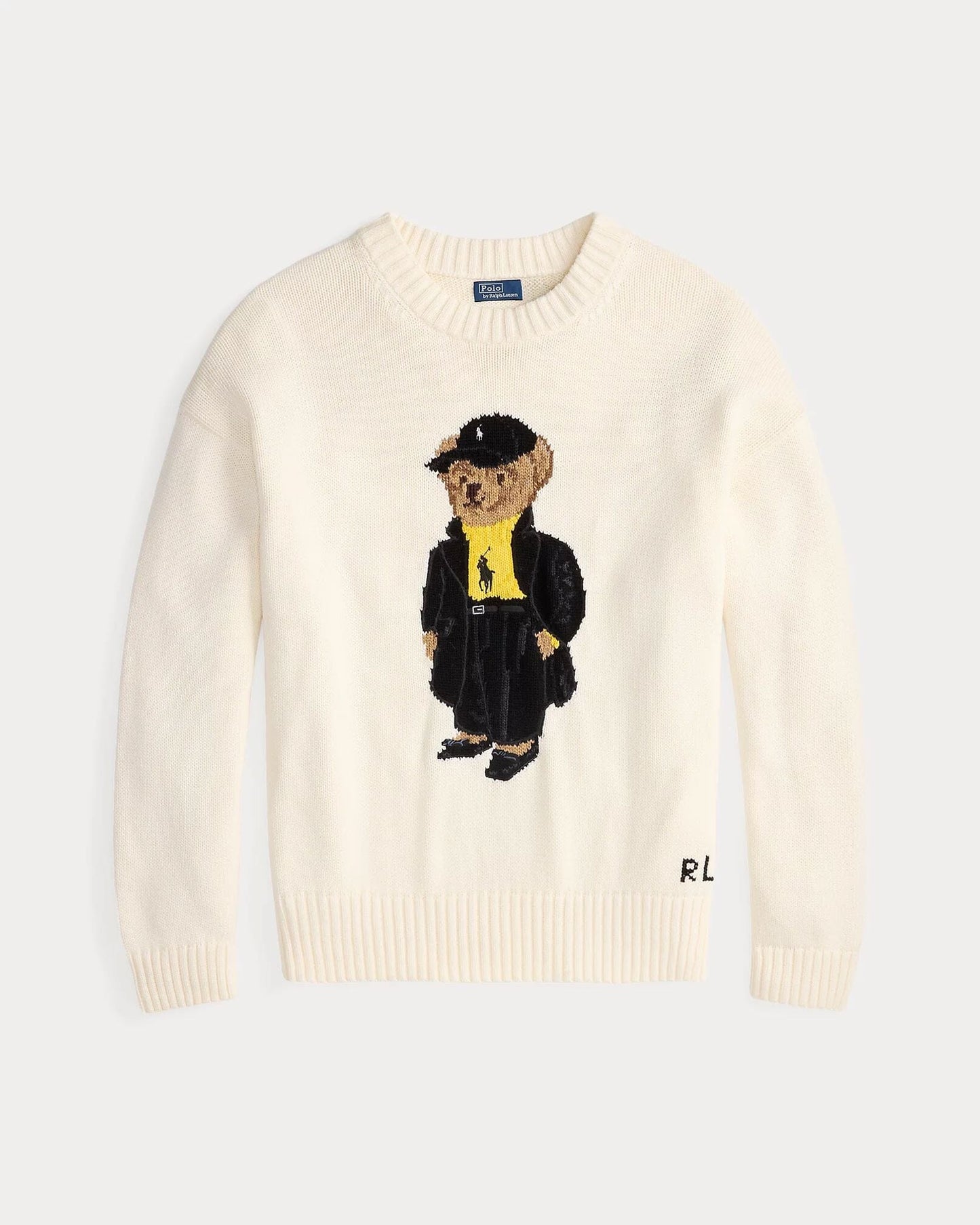 Pull col rond en coton à motif Polo Bear de RL