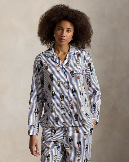 RL Polo Bear Baumwoll-Satin-Pyjama-Set