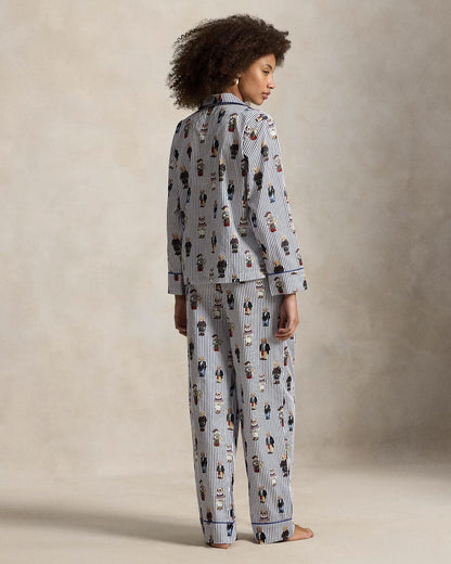 RL Polo Bear Baumwoll-Satin-Pyjama-Set