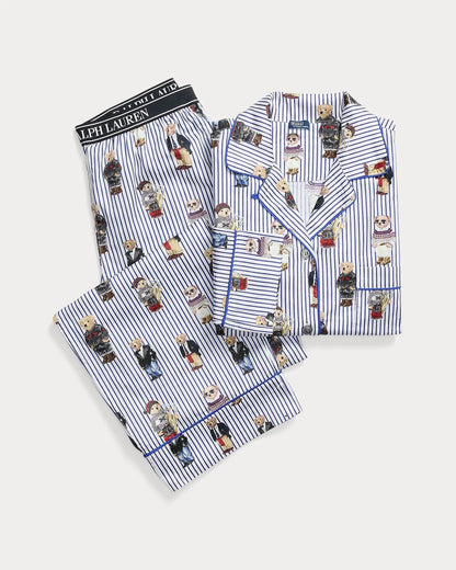 RL Polo Bear Baumwoll-Satin-Pyjama-Set