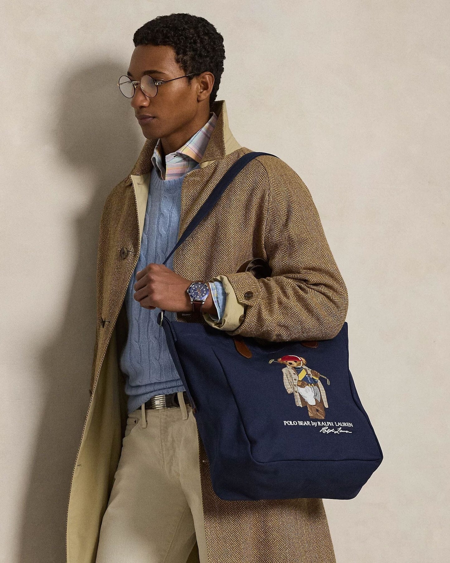 RL Polo Bear Canvas Shopper Bag