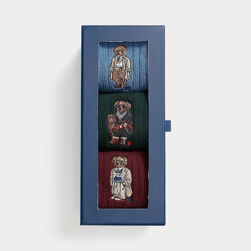 RL Polo Bear Crew Socken 3er-Geschenkset