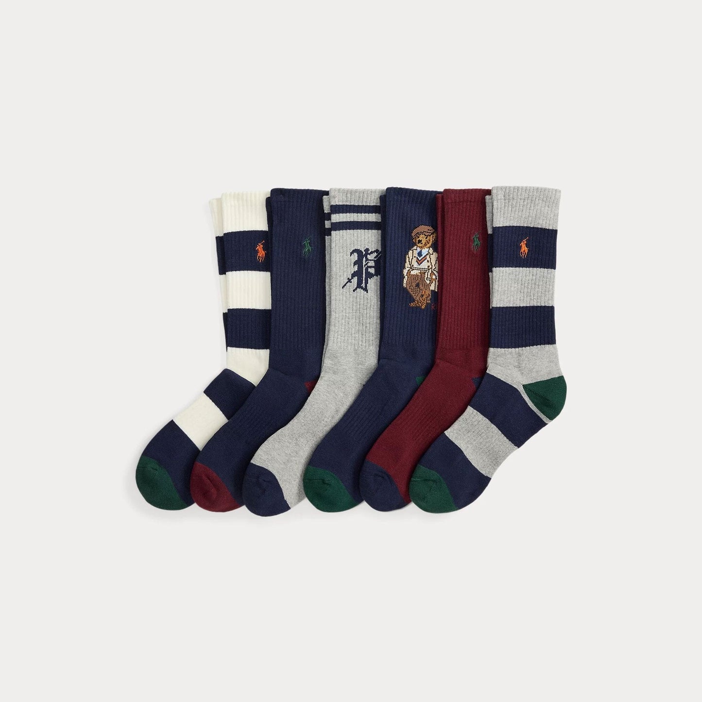 RL Polo Bear Socken aus Baumwollmischung im 6er-Pack
