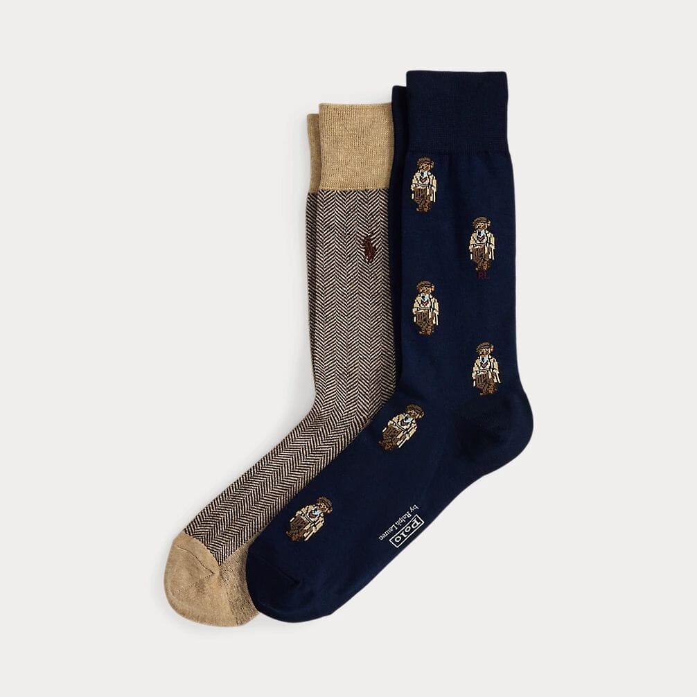 Lot de 2 paires de chaussettes basses Polo Bear RL