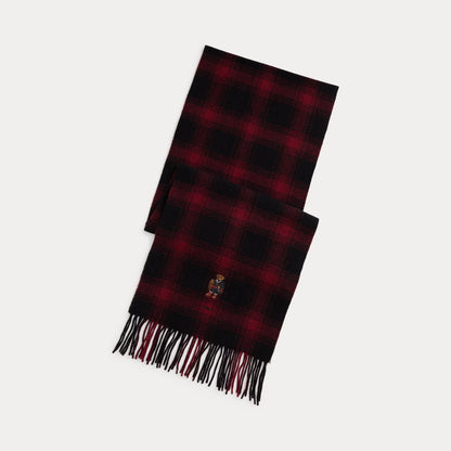 Écharpe en laine à carreaux Polo Bear RL