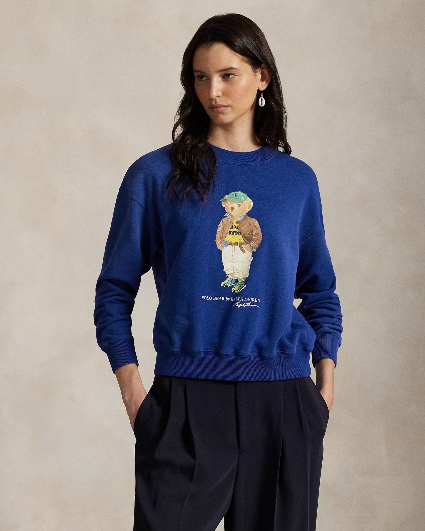 RL Polo Bear Leichter Fleece-Rundhalspullover