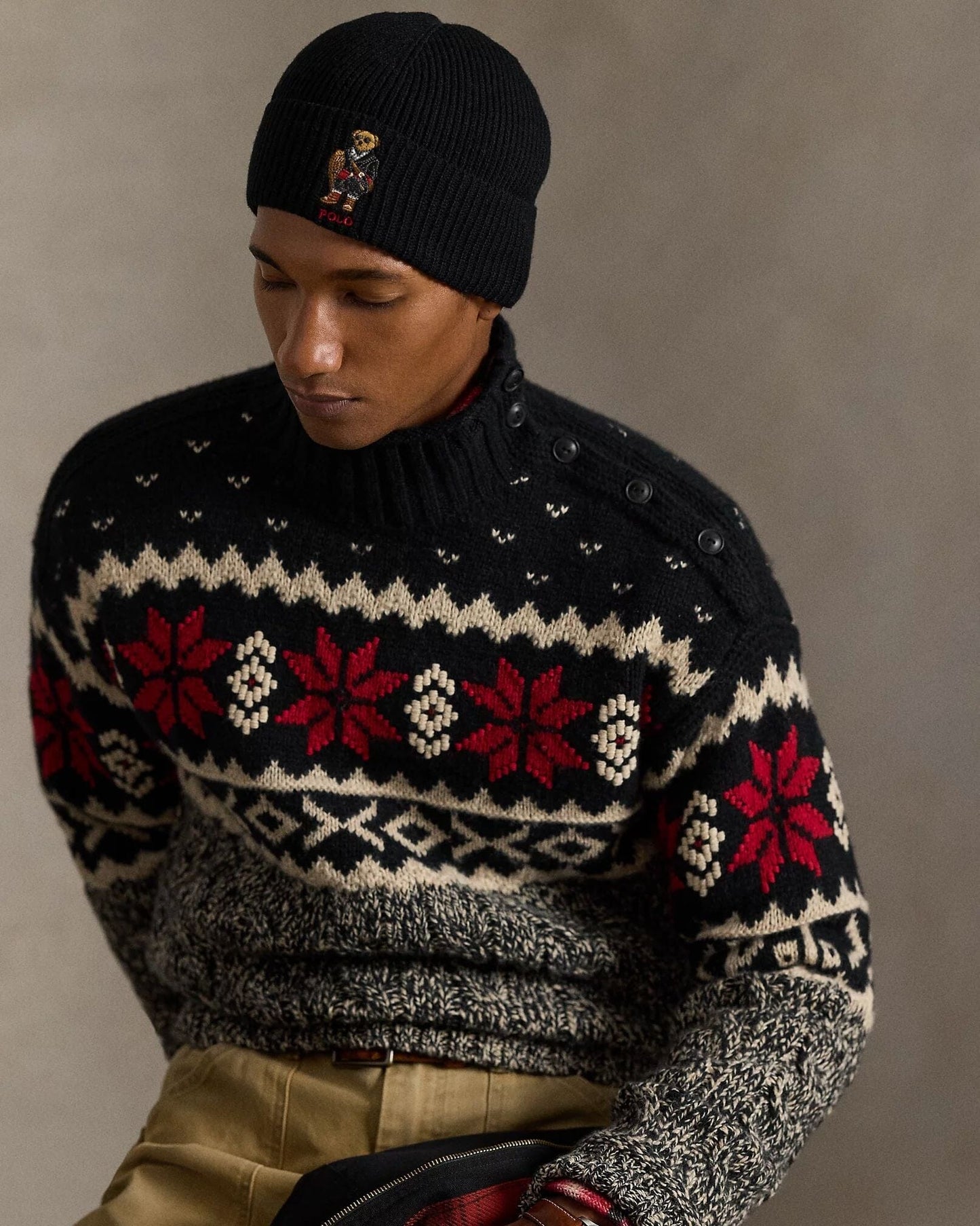 RL Polo Bear Rippstrickmütze