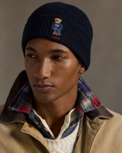 Bonnet en maille côtelée RL Polo Bear