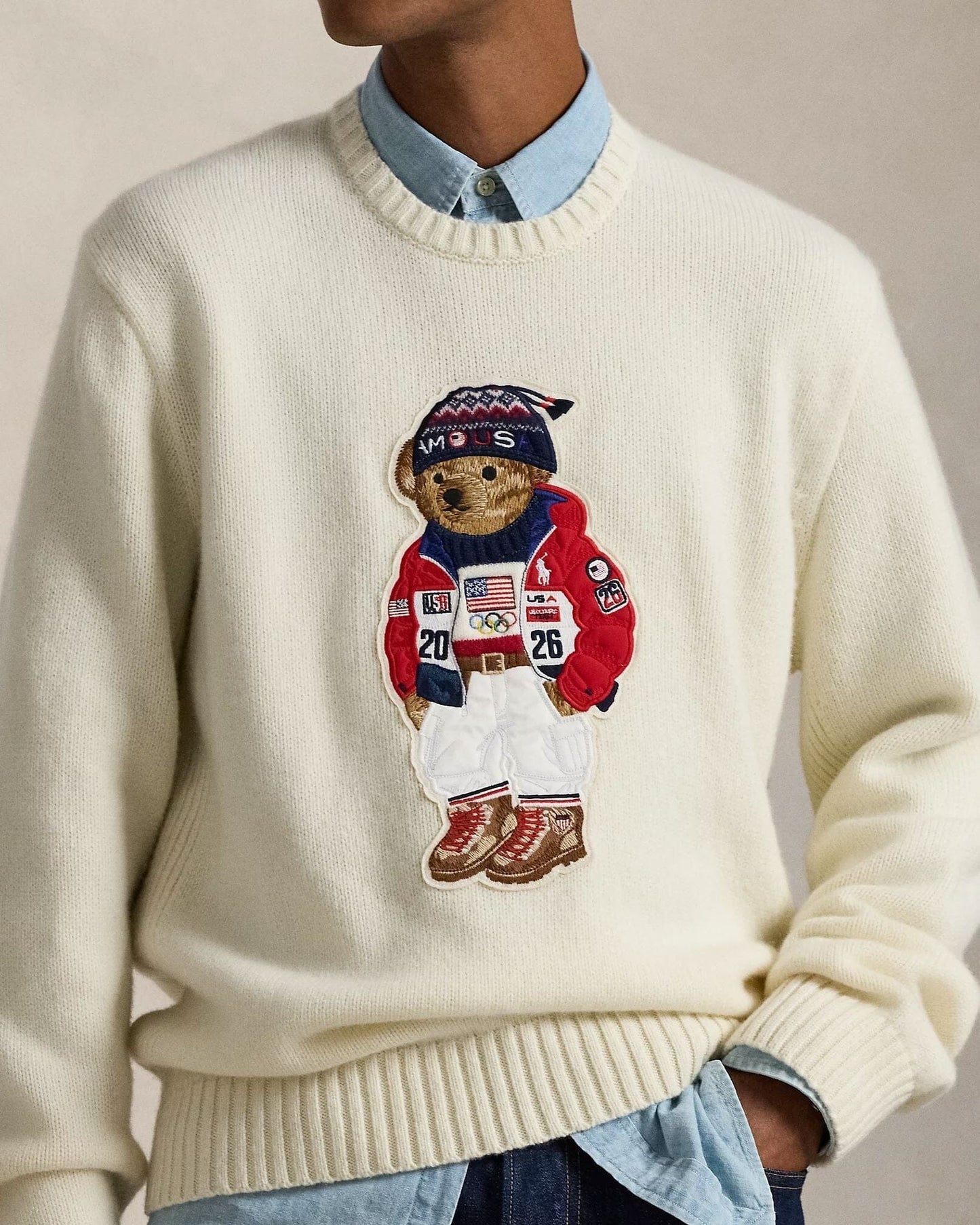 RL Team USA Polo-Bear-Pullover