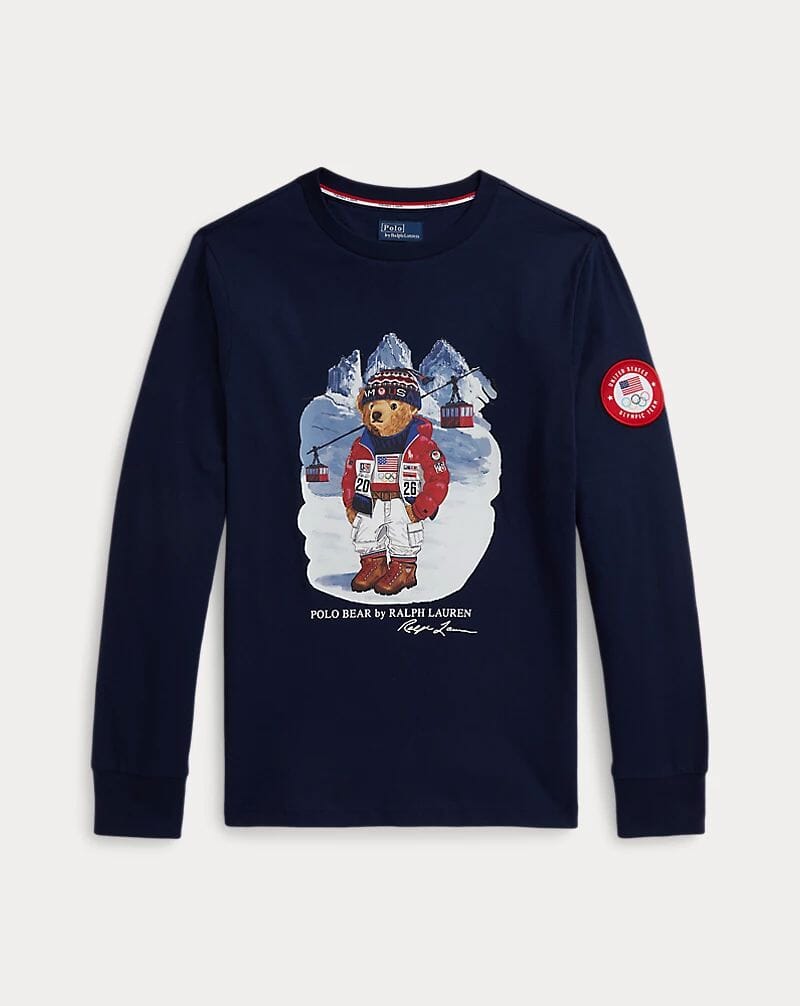 T-shirt en coton RL Team USA Polo Bear
