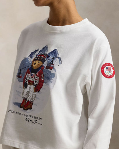T-shirt à manches longues RL Team USA Polo Bear