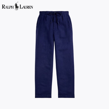 RL Lateef Leinenhose mit Bundfalten, lockere Passform