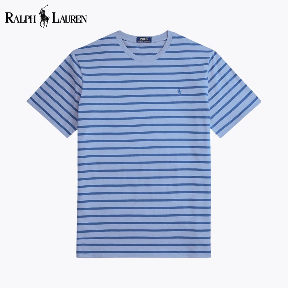 T-shirt col rond en jersey rayé RL