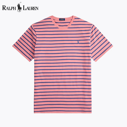 T-shirt col rond en jersey rayé RL