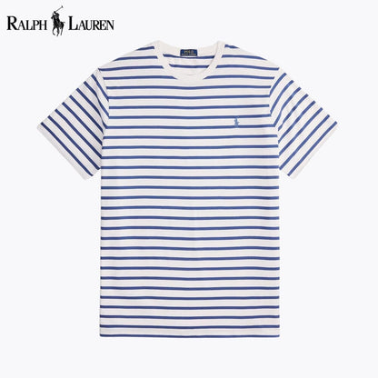 T-shirt col rond en jersey rayé RL