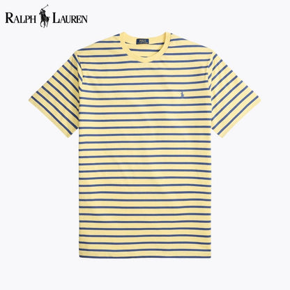 T-shirt col rond en jersey rayé RL