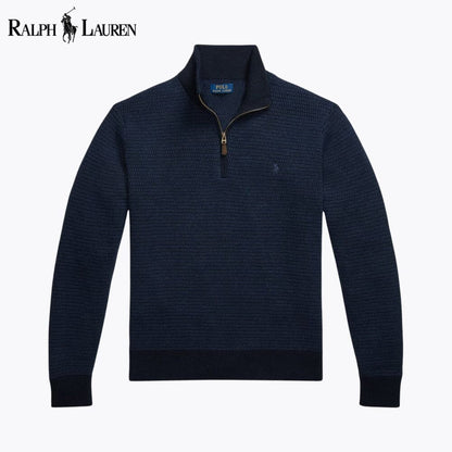 Pull en laine lavable à col zippé RL