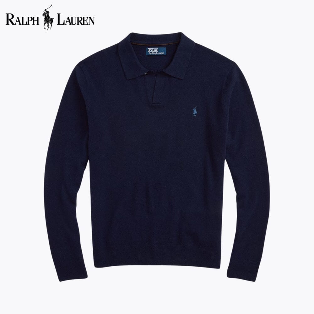 RL Wollpullover mit Johnny-Kragen